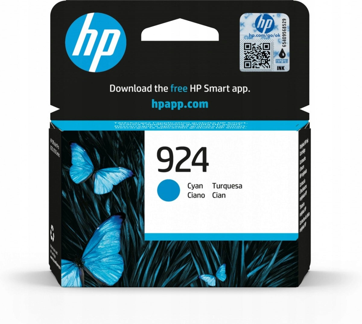 2X HP 924 Cyan ink Color blue (cyan)