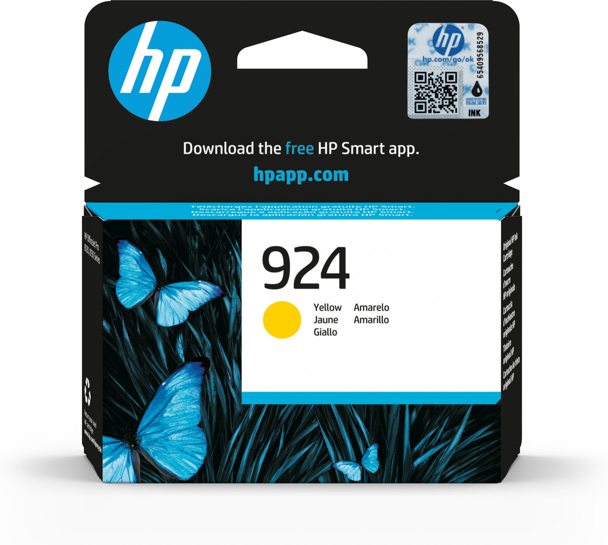 2X HP 924 Yellow ink Color yellow