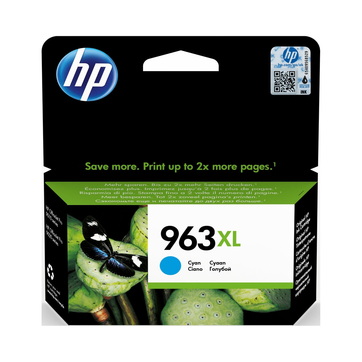 2X HP 963XL cyan ink for 1600str. Instant Ink