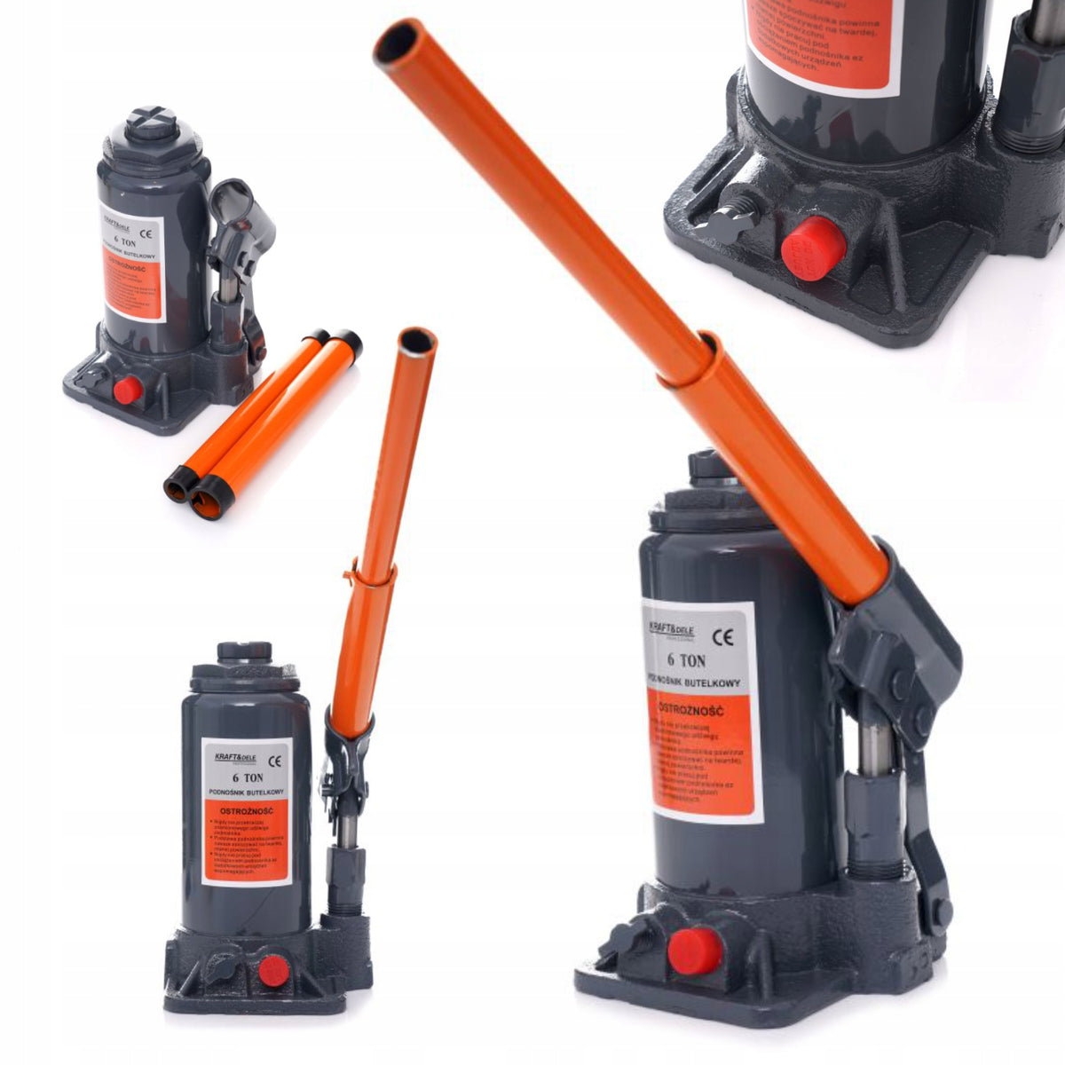 2X HYDRAULIC BOLLARD BOTTLE LIFT 6T 18-36CM LIGHT KRAFTDELE KD1 Product weight with unit packaging 3.63 kg