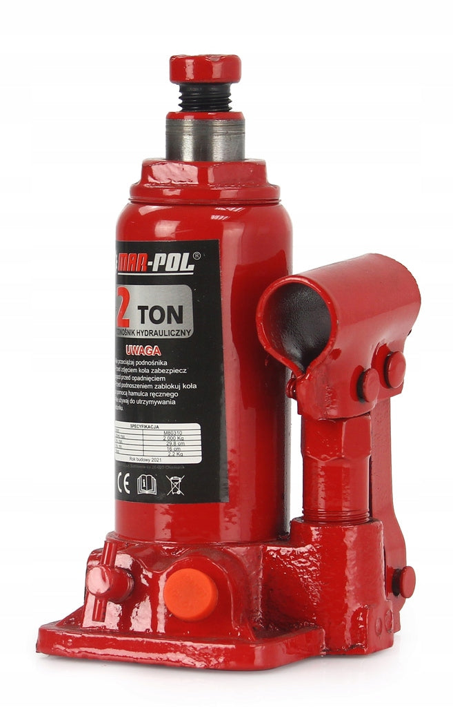 2X HYDRAULIC BOLLARD LIFT 2T BOTTLE JACK 2000KG 803 Brand Mar-Pol