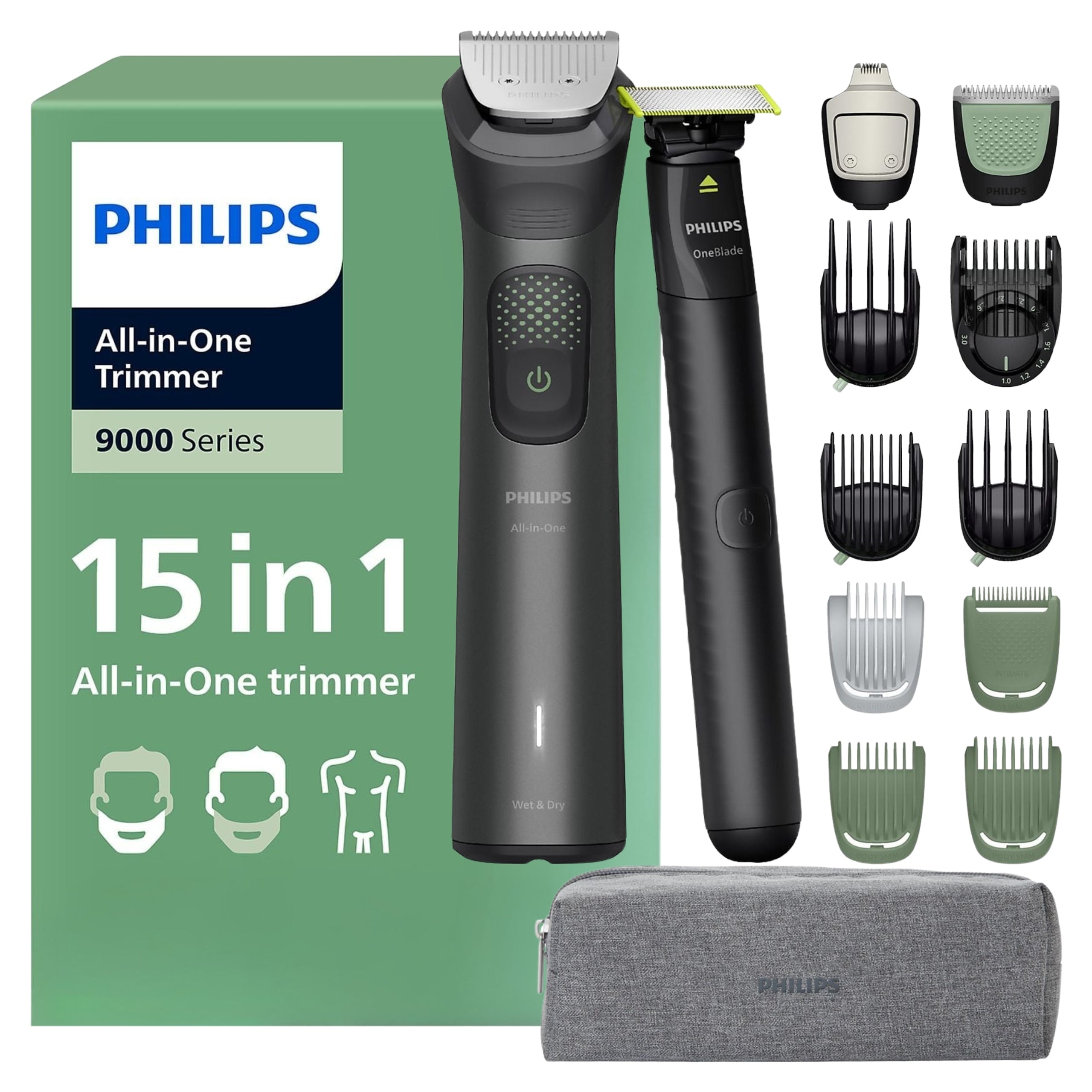 2X Hair Trimmer Philips Series 9000 15 in 1 MG9531/15