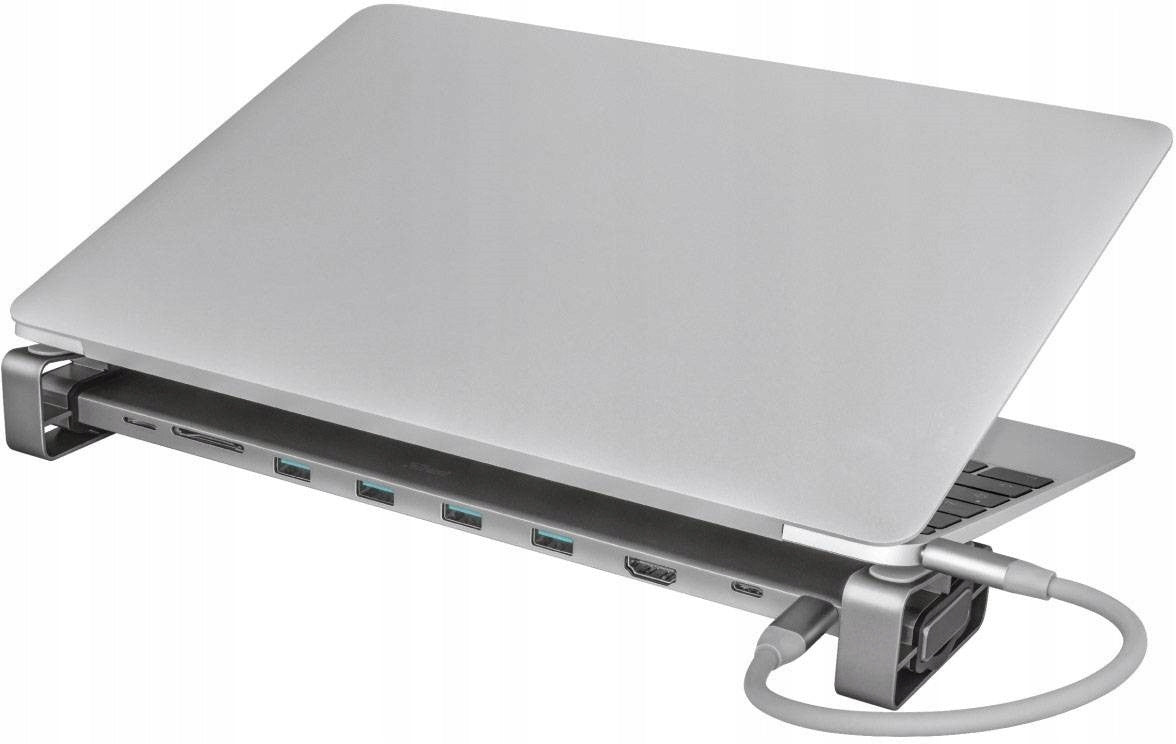 2X Hub Dock Adapter 10in1 USB-C HDMI Ethernet USB-A Reader