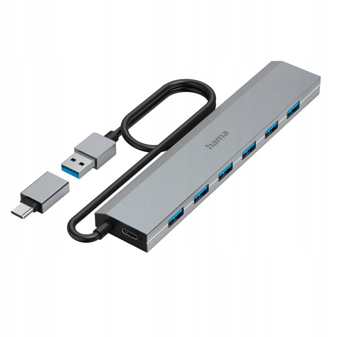 2X Hub Hama 7 Ports USB 3,2 USB-C Adapter Manufacturer Hama