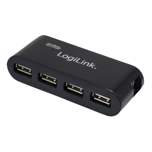 2X Hub USB LogiLink UA0085 4xUSB 2.0, active, black