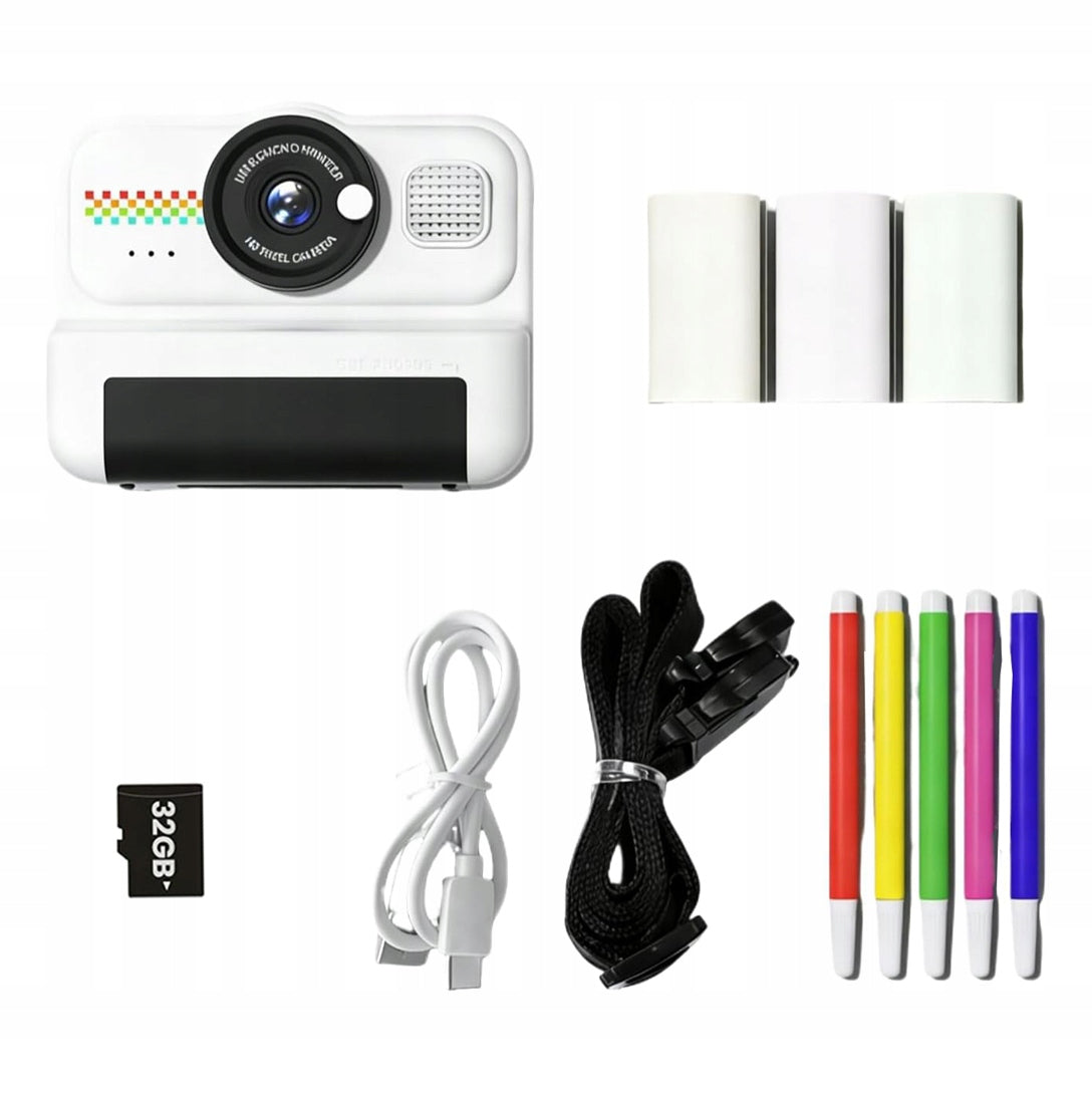 2X INSTANT CAMERA FOR CHILDREN WITH THREE ROLLS OF PRINTING PAPER Model Aparat +SDGSDF