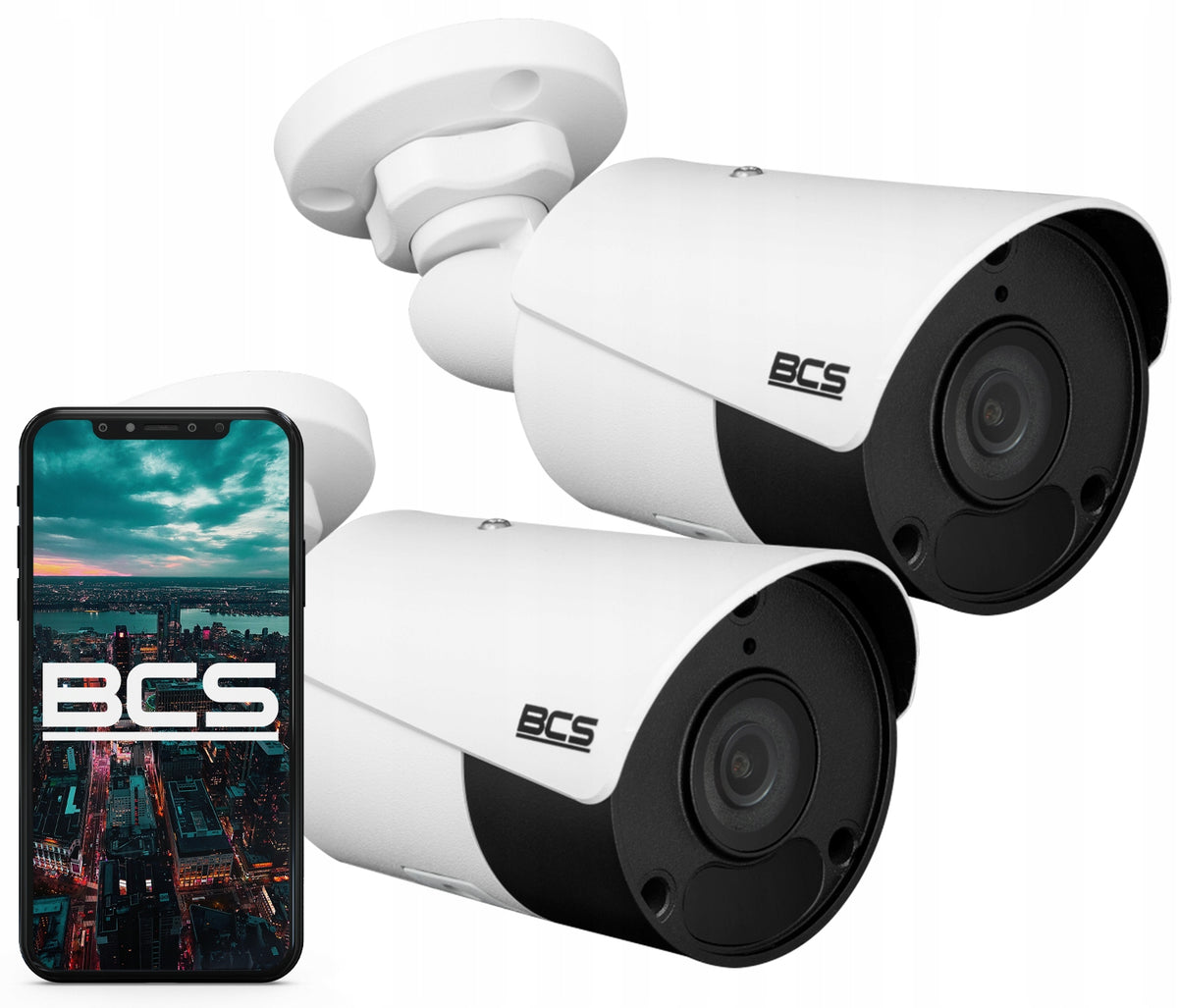 2X IP Camera 5MPx BCS Point BCS-P-TIP15FSR5 IR50m External SD Slot 256Gb