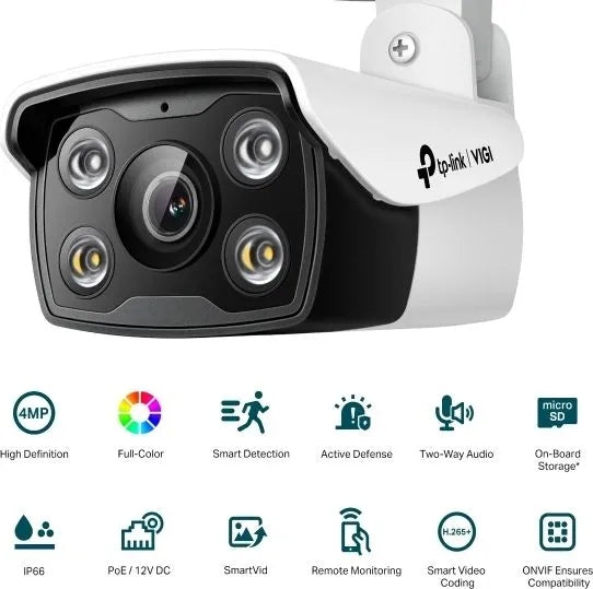 2X IP Camera TP-Link VIGI C340(2.8mm) Bullet 4MP FullColor Camera Model VIGI C340(2.8mm)