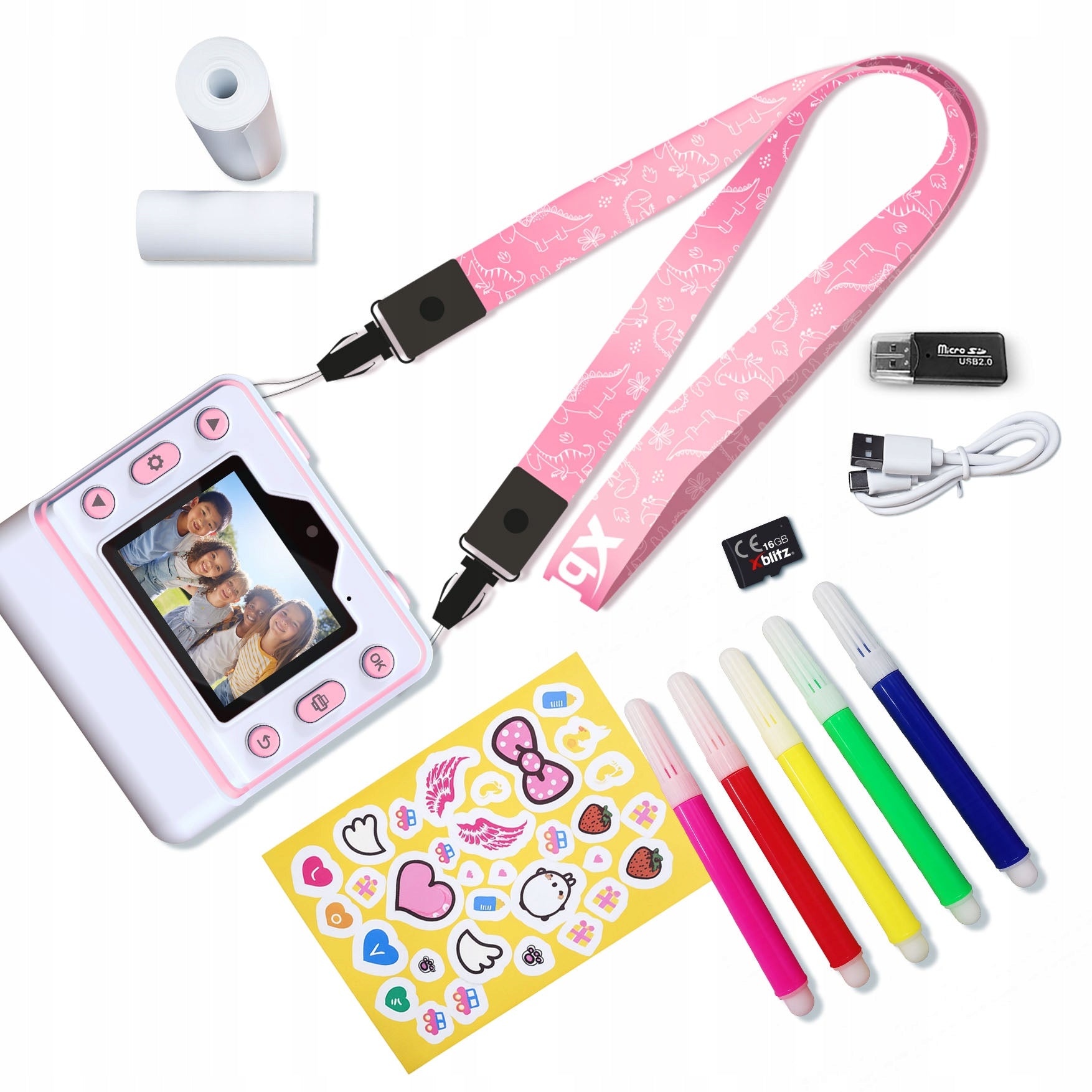 2X Instant Camera for Kids Xblitz Flash Pink with Thermal Printer Model Xblitz Flash Pink