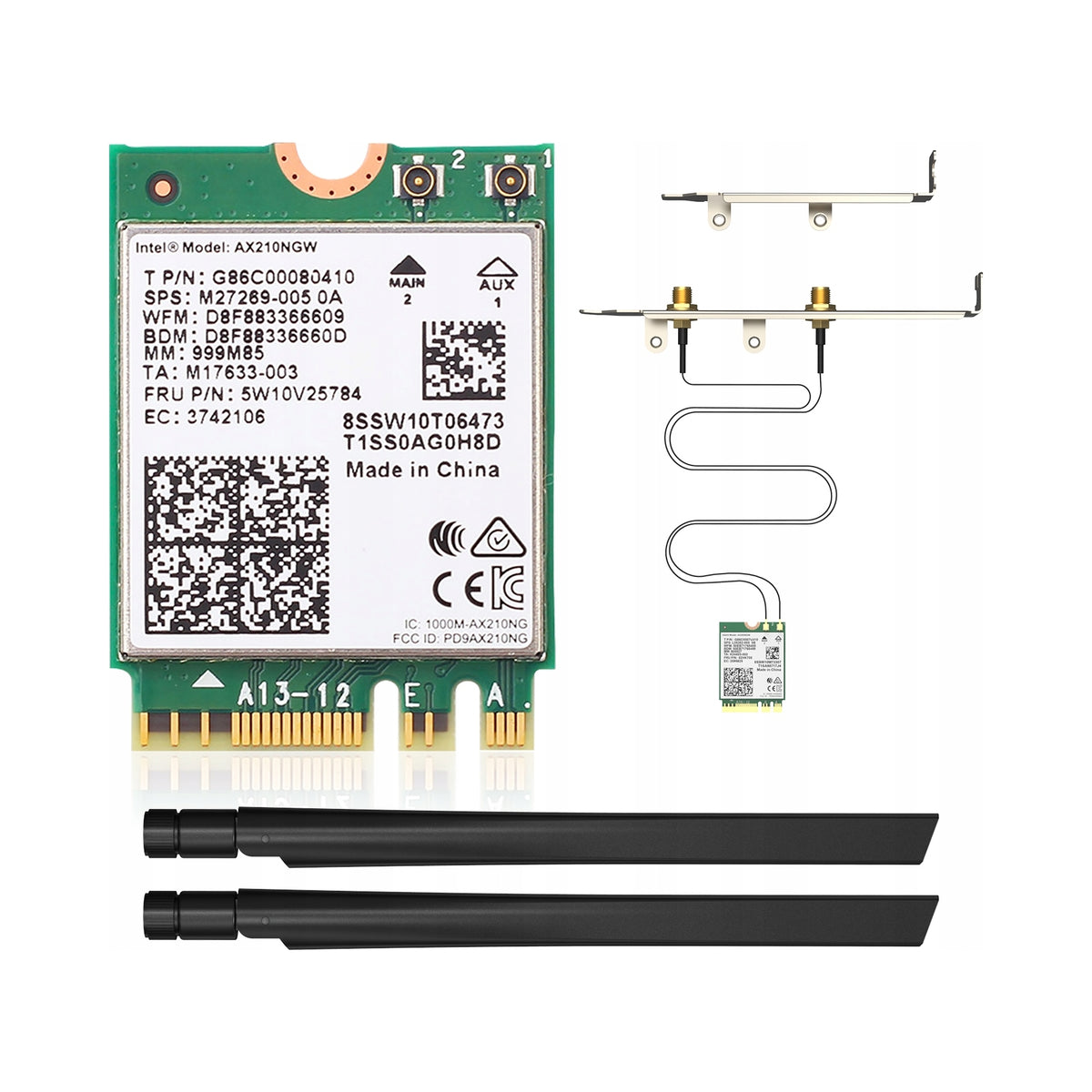 2X Intel Wi-Fi 6E AX210 M.2 2230