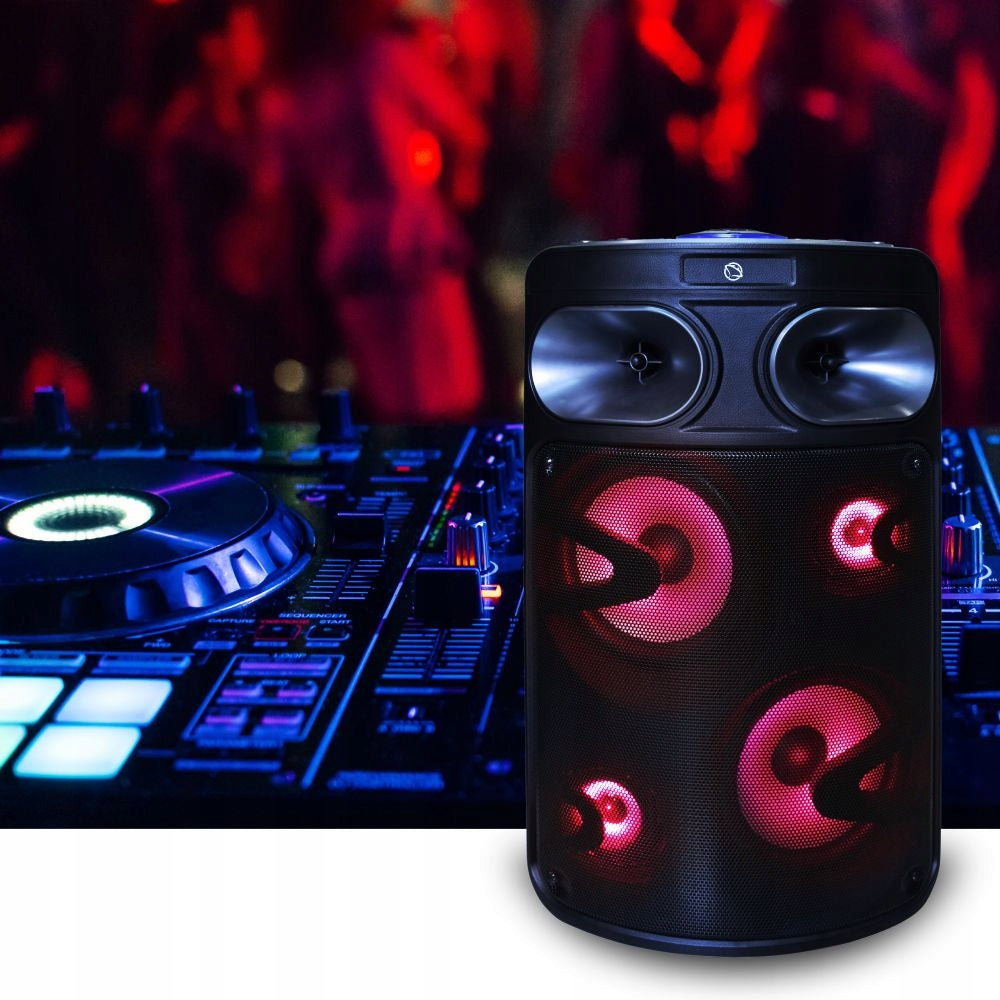 2X KARAOKE Power Audio Bluetooth SPEAKER with MICROPHONE Manta FOBOS RADIO 140 Model FOBOS