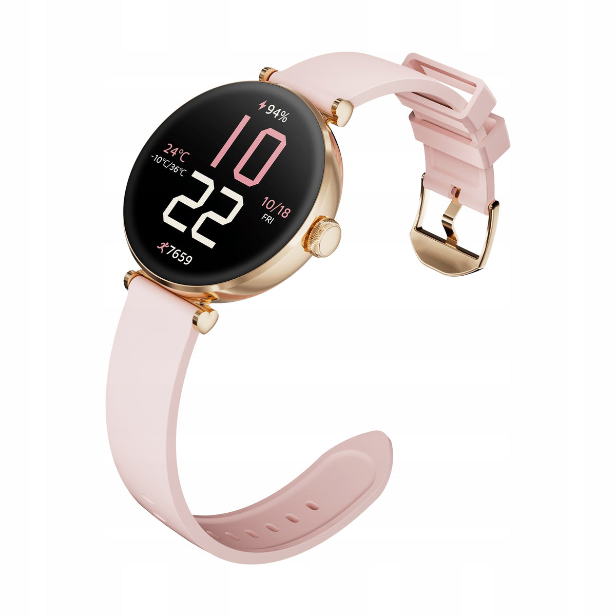 2X KIESLECT Pura Gold Smartwatch 1.19" AMOLED Bluetooth 5.2 IP68 Brand Kieslect