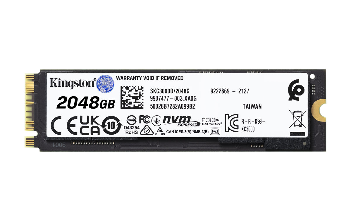 2X KINGSTON KC3000 4TB PCIe 4.0 NVMe M.2 SKC3000D/4096G SSD Model KC3000
