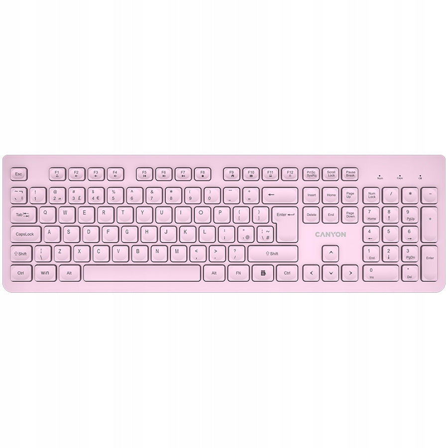 2X Keyboard CANYON Keyboard HKB-W01 UK/US AAA Wireless Pink