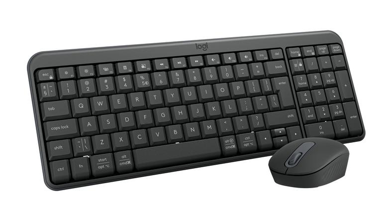 2X Keyboard + Mouse Set LOGITECH MK250 Graphite Keyboard type membrane