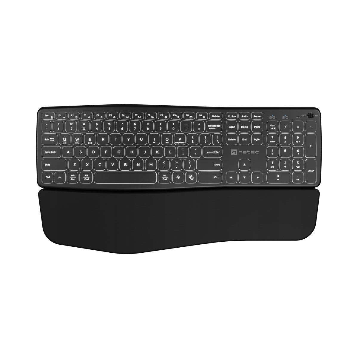 2X Keyboard Natec ergonomic Porifera X-Scissors Bluetooth + 2,4GHz