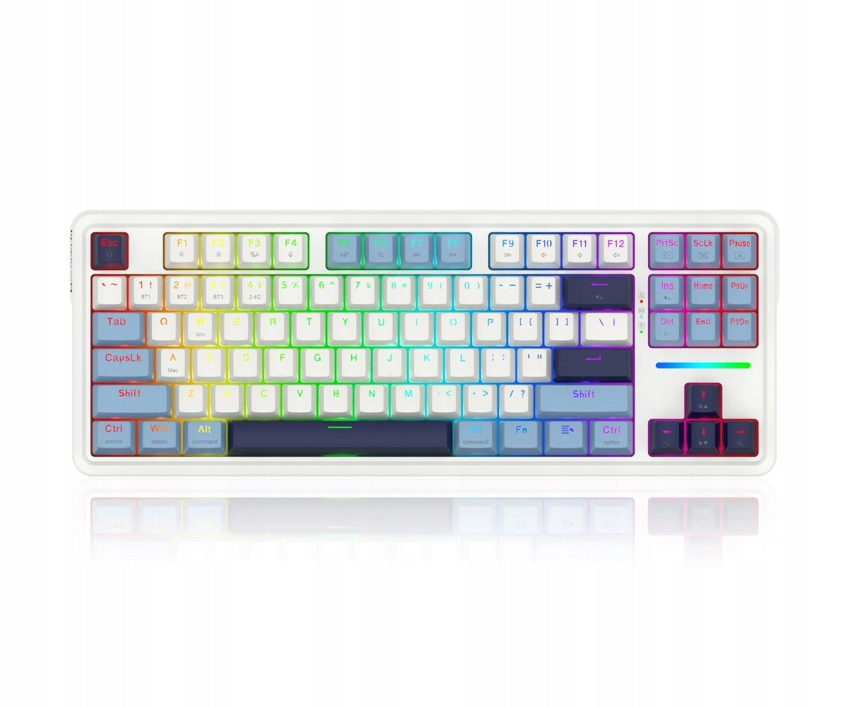 2X Keyboard REDRAGON K728SP-RGB-PRO Antonium Pro White-blue
