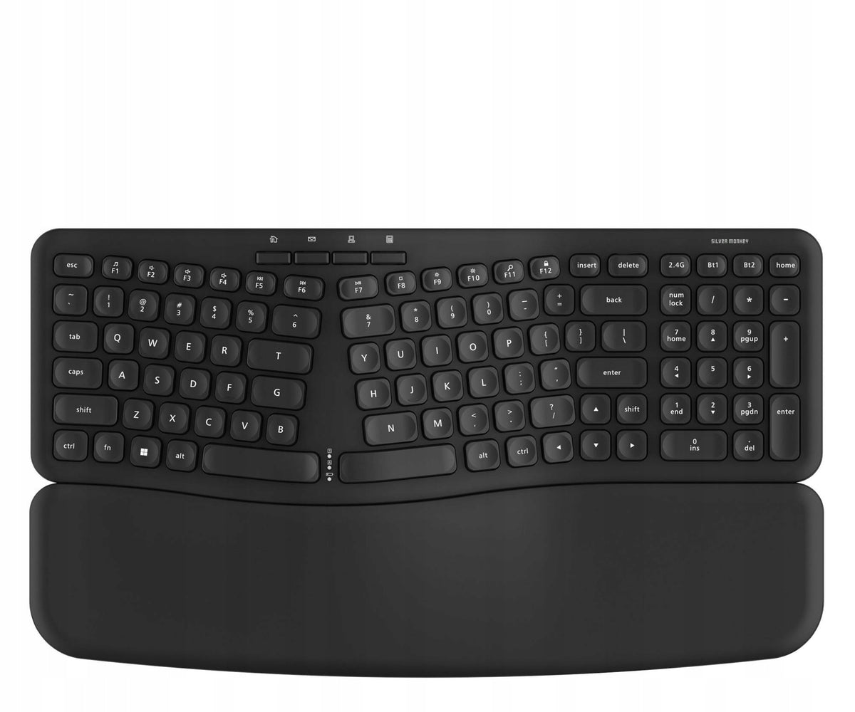 2X Keyboard Silver Monkey Ergonomic 70 Wireless Keyboard
