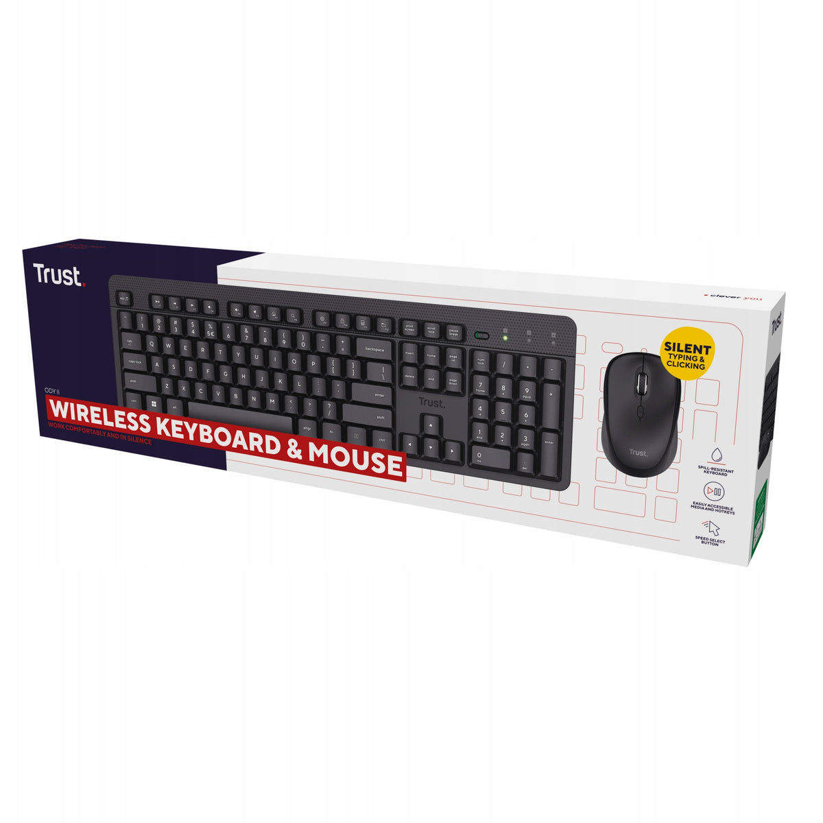 2X Keyboard Trust ODY II (keyboard and mouse set) Manufacturer Trust