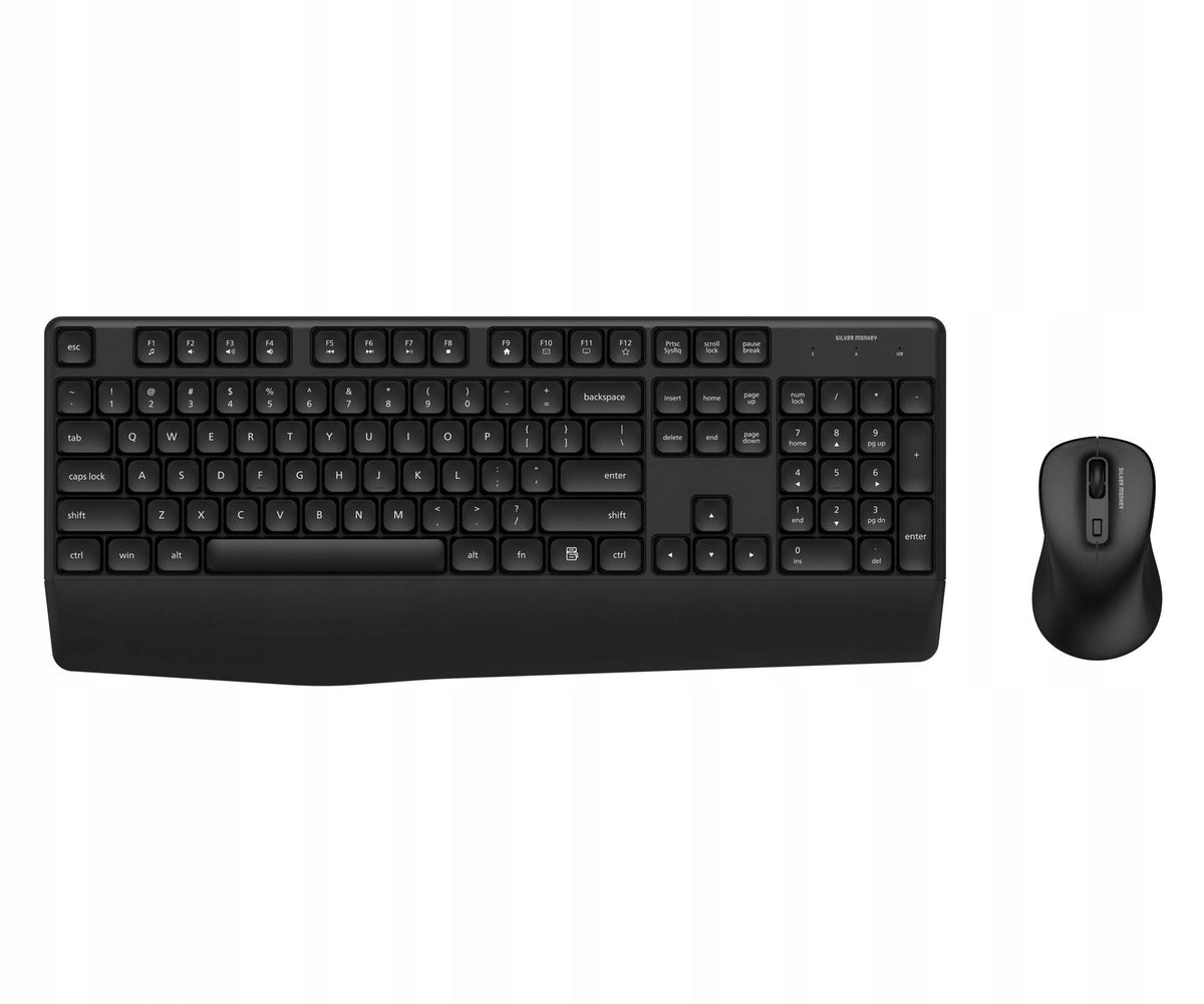 2X Keyboard and Mouse Set Silver Monkey Office Wireless Set