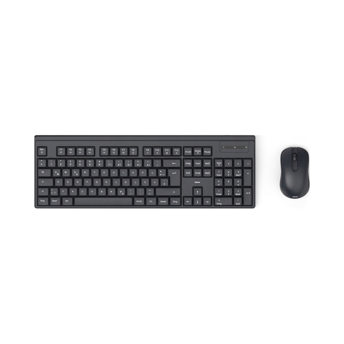 2X Keyboard and mouse set Hama Keyboard and mouse set WKM-100 black