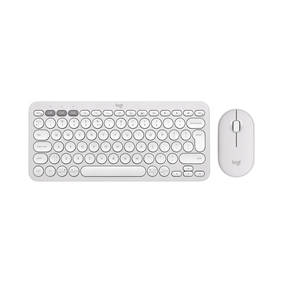 2X Keyboard and mouse set Logitech Pebble 2 Combo white