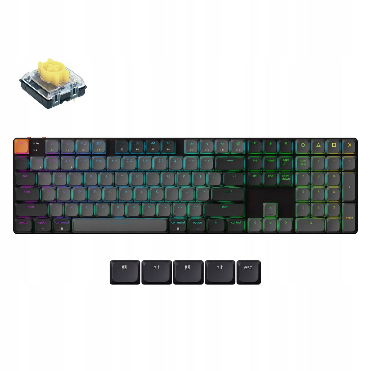 2X Keychron K5X H4 UltraSlim LowProfile Mac Win HotSwap RGB FullSize ISO