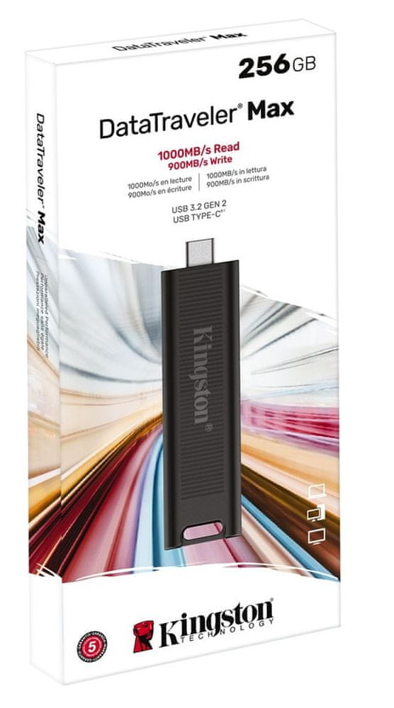 2X Kingston Pendrive 256GB DataTraveler Max (USB 3.2) 1000MB/s Color black