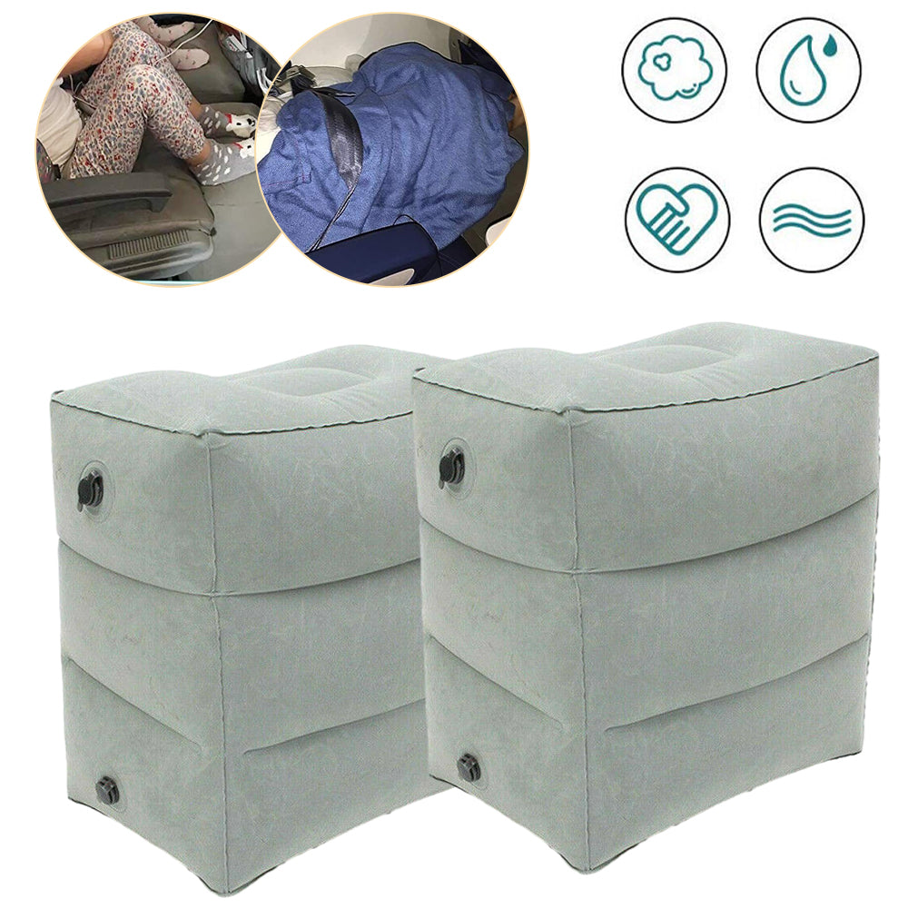 2X LEG CUSHION, FOOTREST FOR TRAVEL INFLATABLE FOOT CUSHION