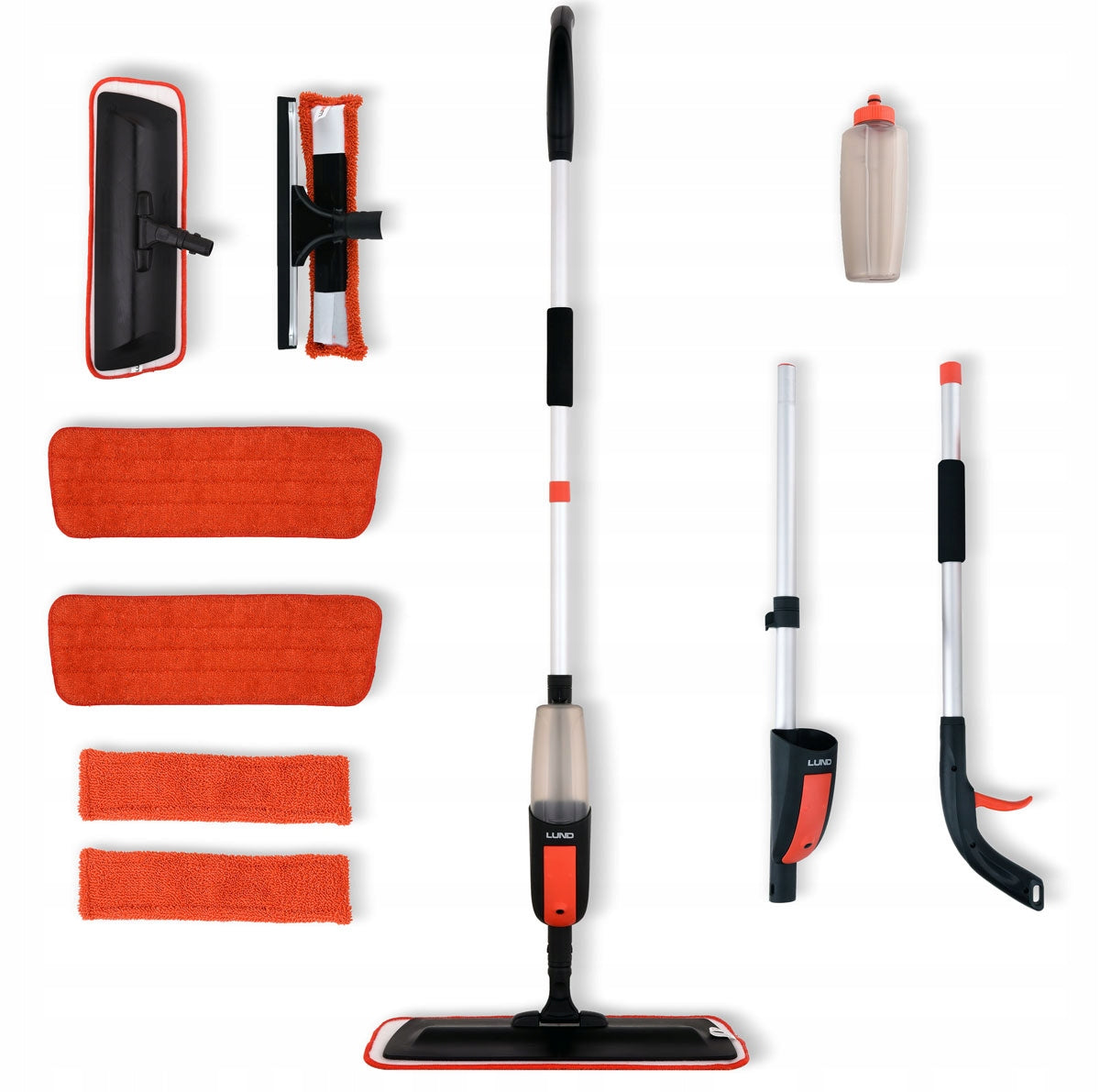 2X LUND MOP WITH WASHER FOLDING 2 X ADDITIONAL PADS MICROFIBER 671