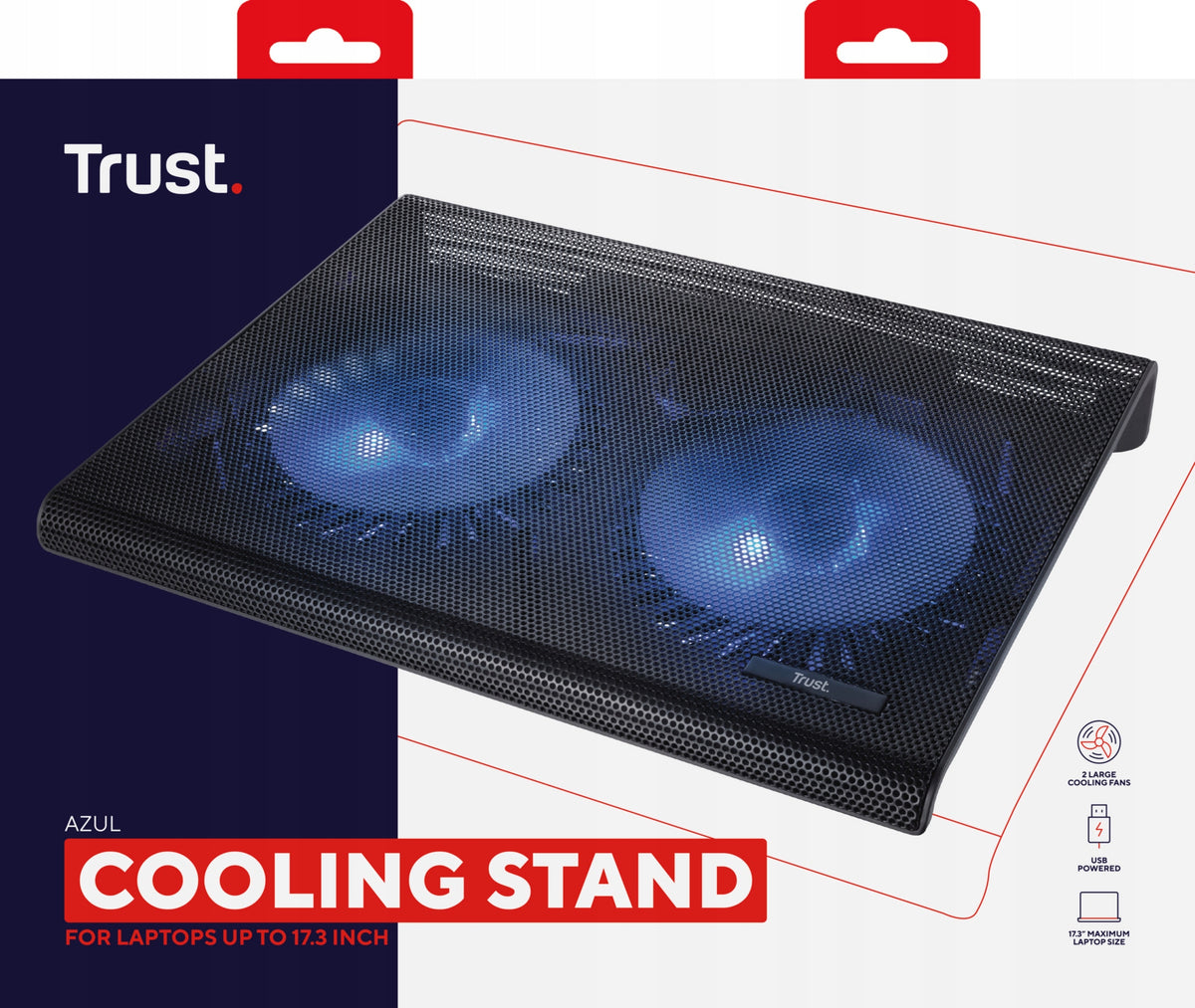2X Laptop Cooling Stand TRUST Azul Manufacturer Trust