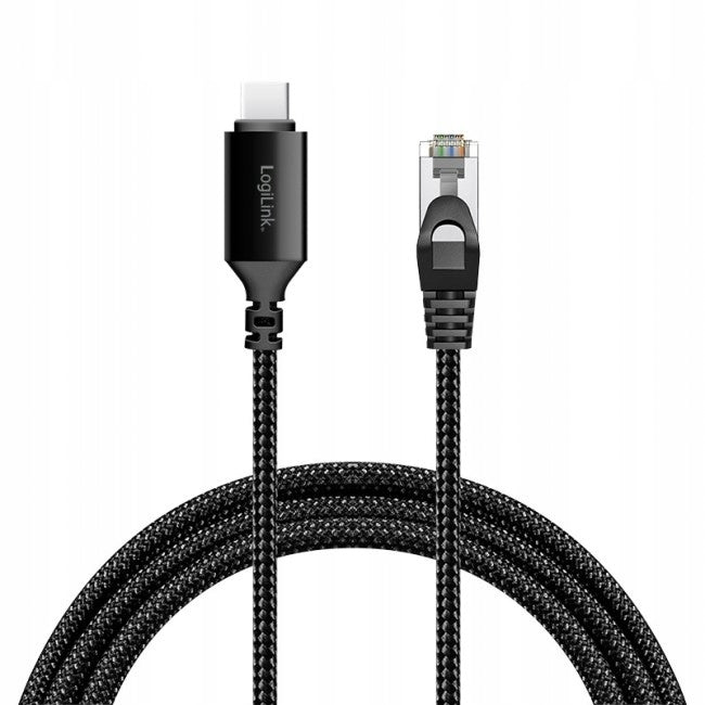 2X LogiLink CU0417 Ethernet USB 3.2, C/M to RJ45/M adapter cable, active Manufacturer Logilink