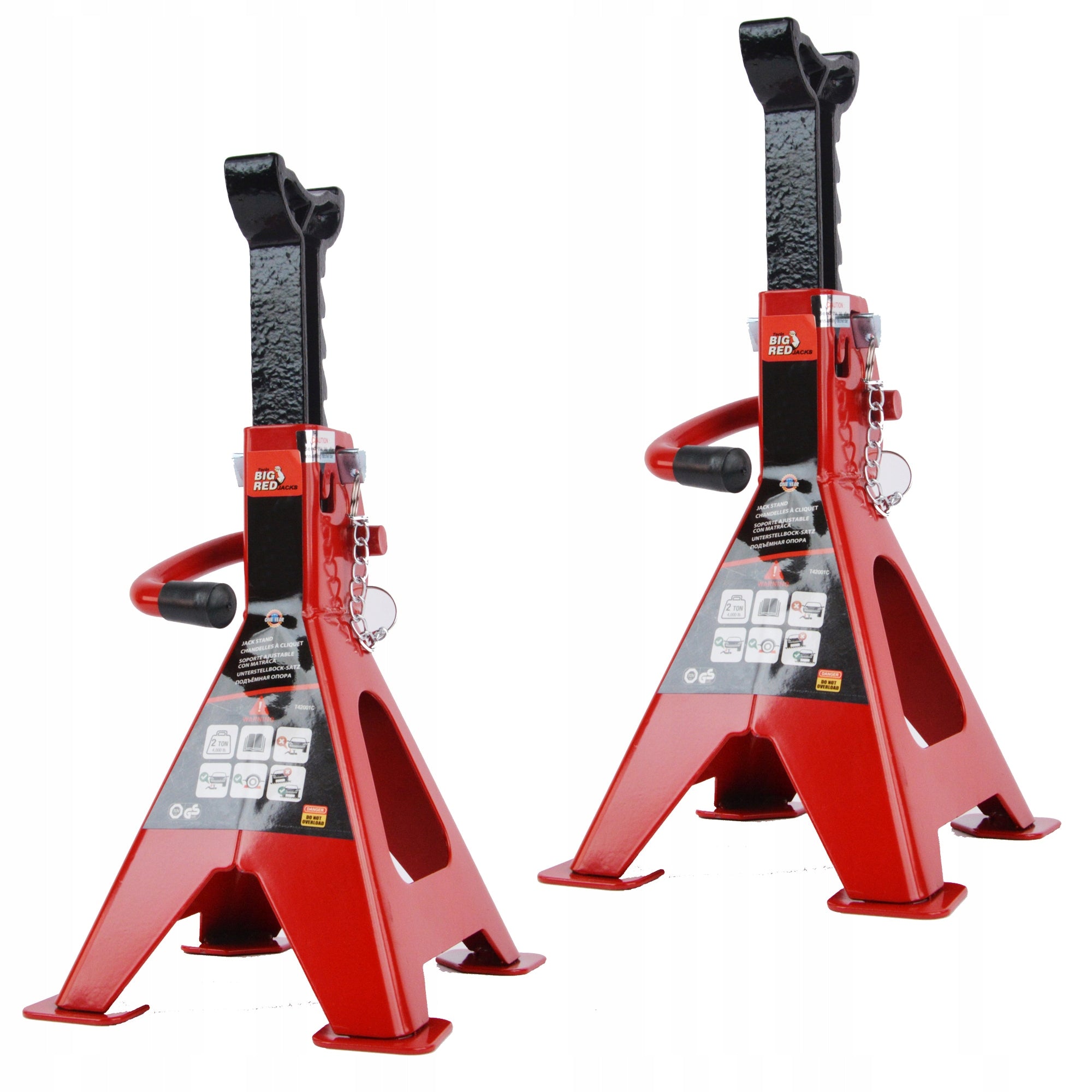 2X MARE 3T 2PCS MARE SUPPORT STANDS WITH DOUBLE CAR LOCK