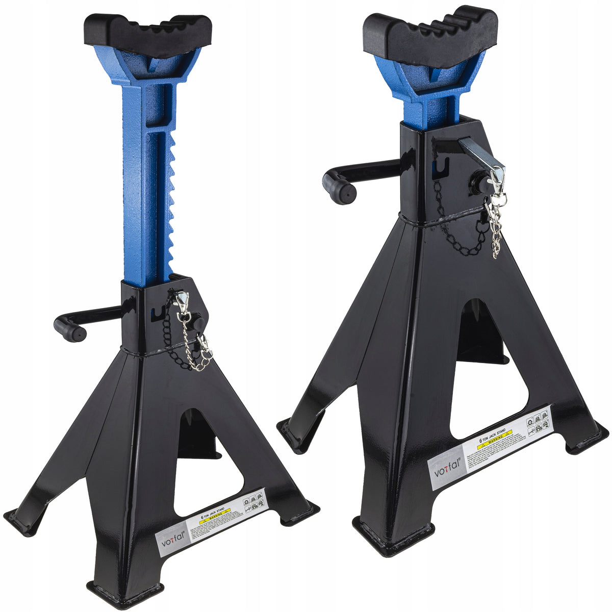 2X MARE 6T WORKSHOP STANDS SUPPORTS WITH RUBBER PIN LOCK ADJUSTABLE