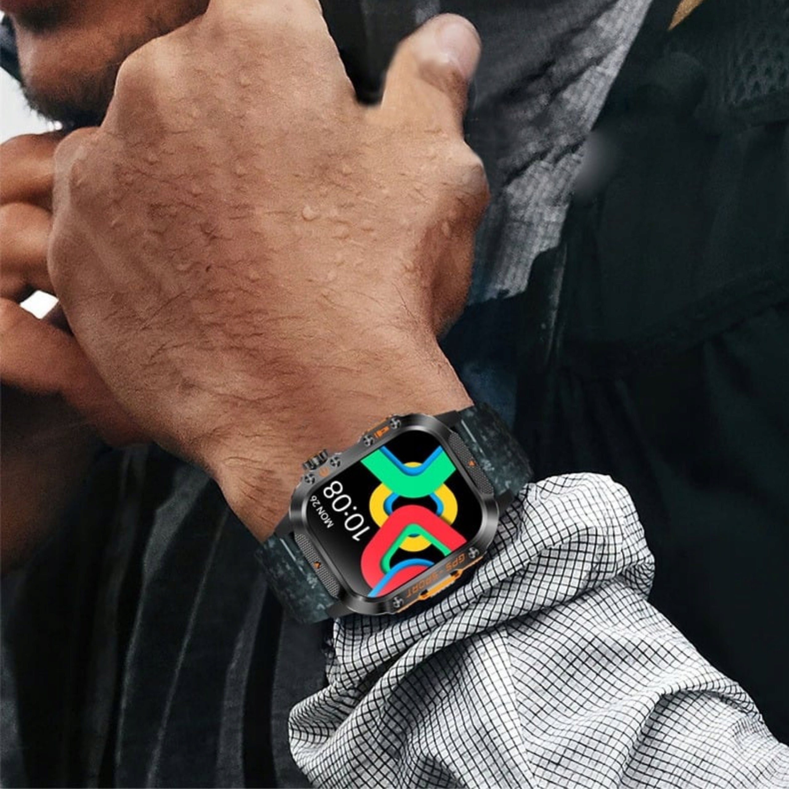 2X MEN'S SPORTS SMARTWATCH WATERPROOF PL TALK SMART WATCH MENU Polish Brand Angelo Watches