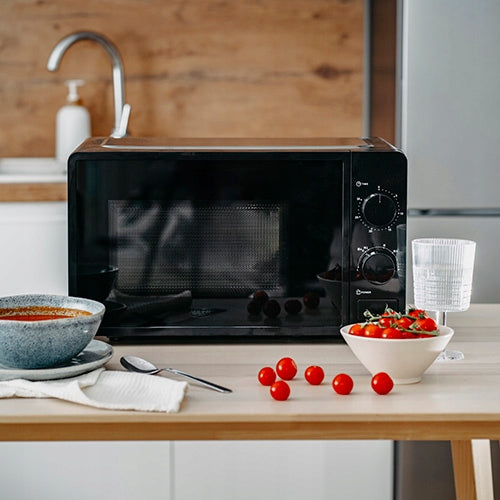 2X MICROWAVE 20L POWER 700W BLACK FREESTANDING TIMER Brand ADLER