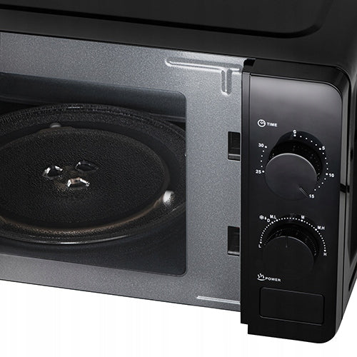 2X MICROWAVE 20L POWER 700W BLACK FREESTANDING TIMER Model AD 6206