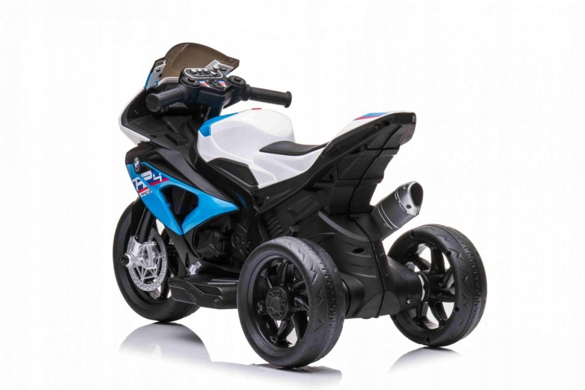 2X MOTOR FOR CHILDREN battery BMW HP4 STABLE Faux Leather CHASER 3 wheels Maximum speed 1 km/h