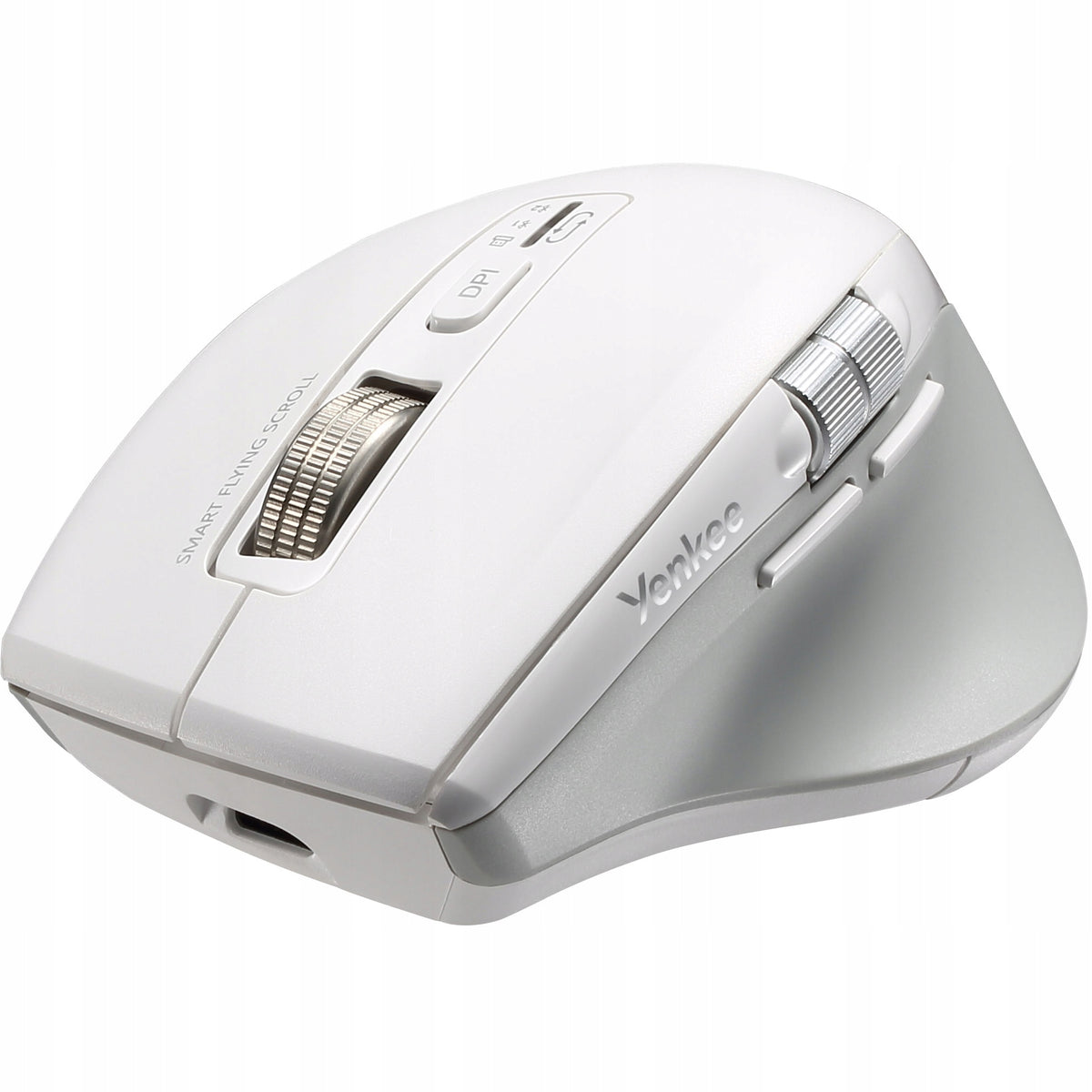 2X MOUSE WIRELESS Rechargeable USB Bluetooth YENKEE YMS2095 Bia