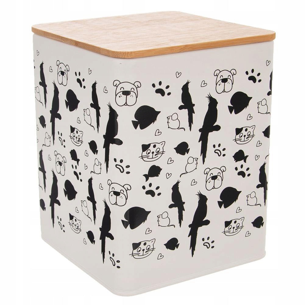 2X Metal Food Container with Lid 3 L Multicolor 14 x 14 x 17 cm Manufacturer code 127533