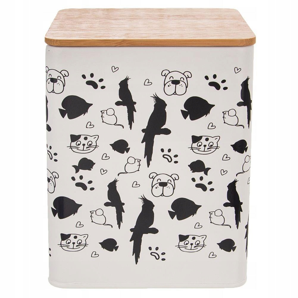 2X Metal Food Container with Lid 3 L Multicolor 14 x 14 x 17 cm