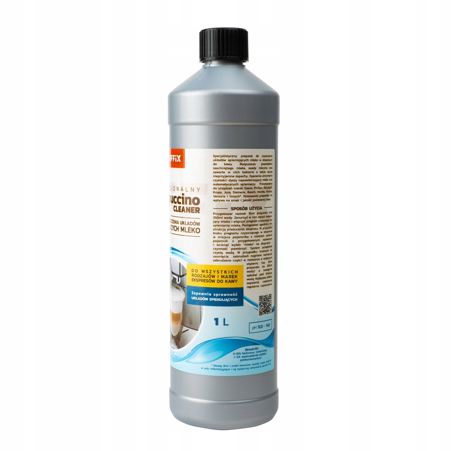 2X Milk System Cleaner COFFIX Cappuccino Cleaner 1L Brand Coffix