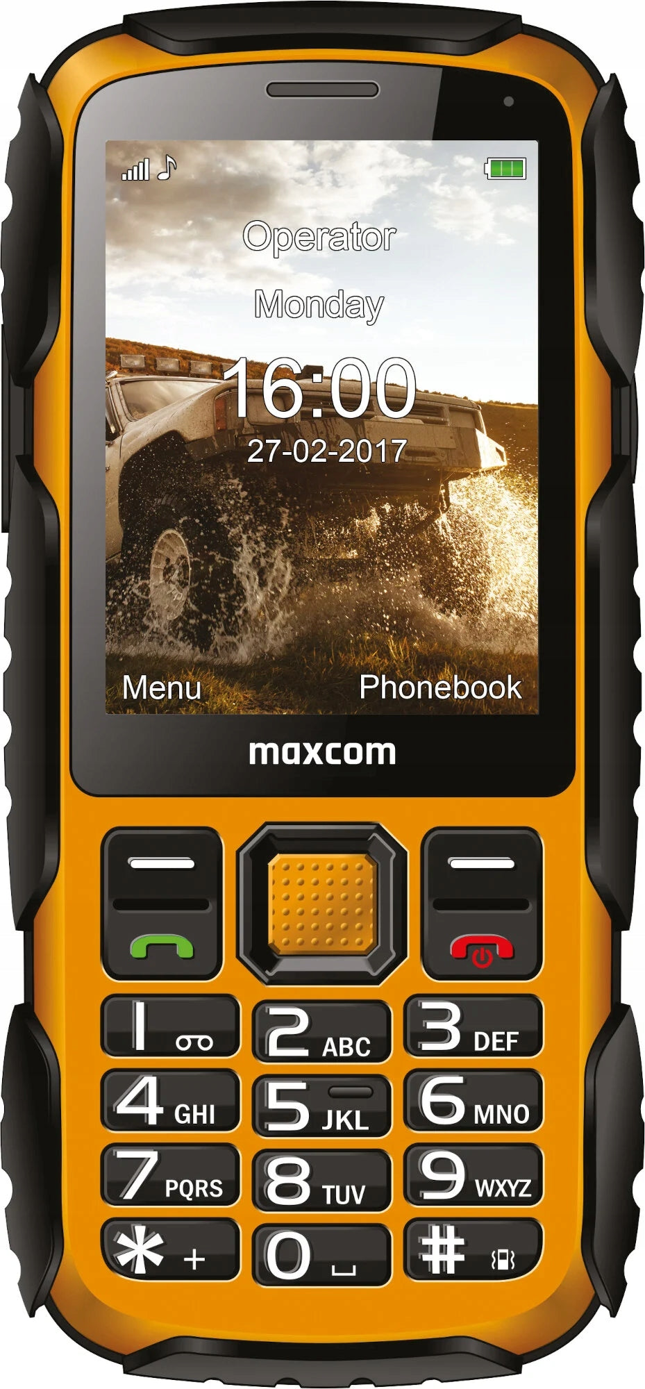 2X Mobile phone Maxcom MM920 8 MB / 16 MB 3G yellow Brand Maxcom
