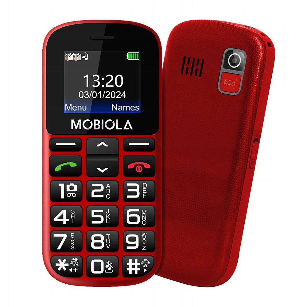 2X Mobile phone for senior Mobiola MB200 2G 32 MB 2G red Brand Mobiola