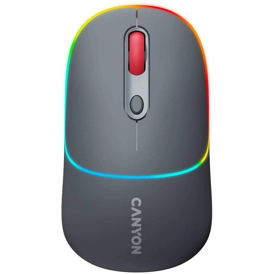 2X Mouse CANYON MW-22 2in1 RGB Grey