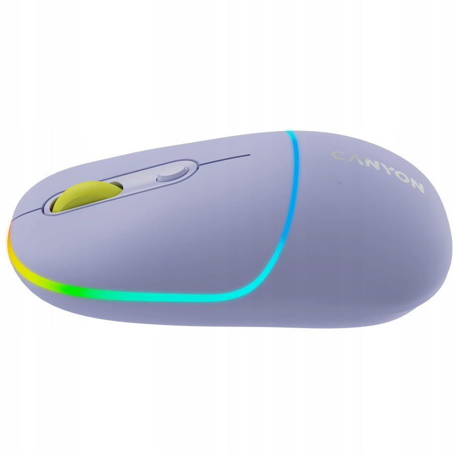 2X Mouse CANYON MW-22 2in1 RGB Purple