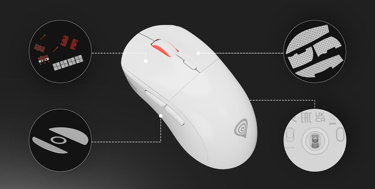 2X Mouse GENESIS Zircon XIII White Model Zircon XIII