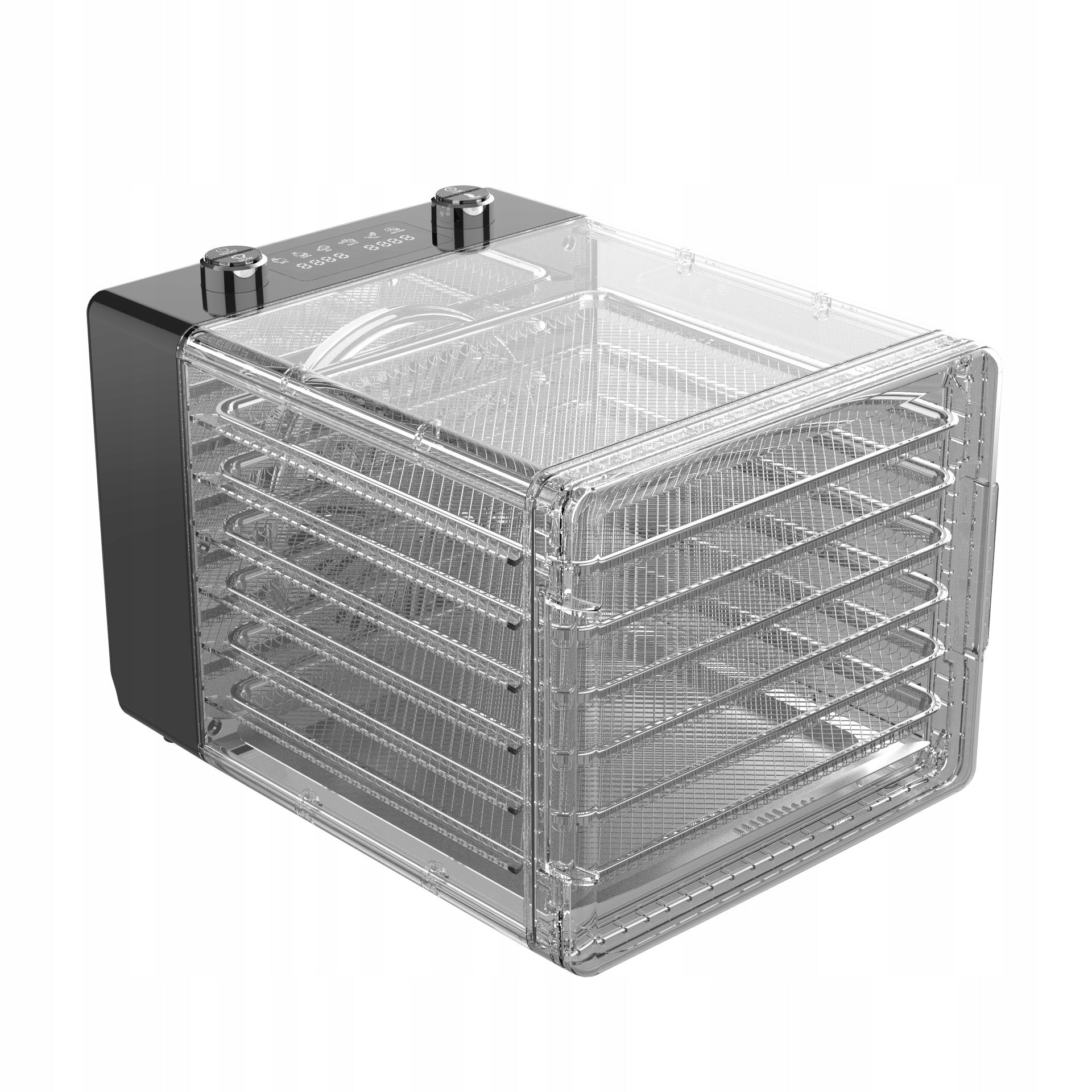 2X Mushroom, Herb and Food Dryer 6 Programs Adjustable METAL STRAINER Dominant color silver/gray