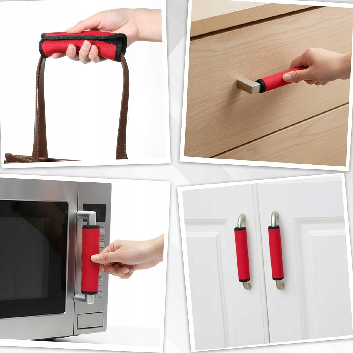 2X NEOPRENE SUITCASE HANDLE PROTECTORS RED ACCESSORIES Brand AS
