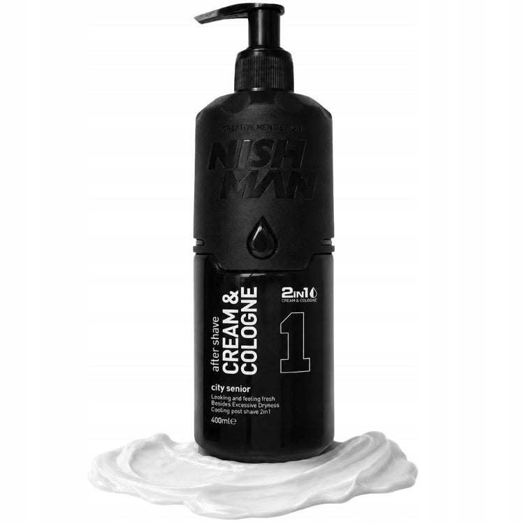 2X NISHMAN COLOGNE AND LOTION IN CREAM 1 CITY SENIOR 2IN1 400 ML Brand Nishman